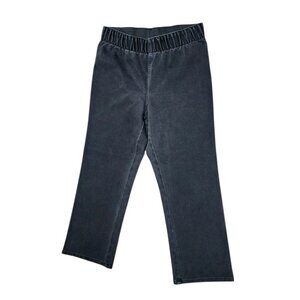 Soft Surroundings PULL ON Jeans Black High Rise Stretch Straight Leg Petite Med